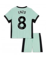 Chelsea Enzo Fernandez #8 Alternativní dres pro děti 2023-24 Krátký Rukáv (+ trenýrky)
